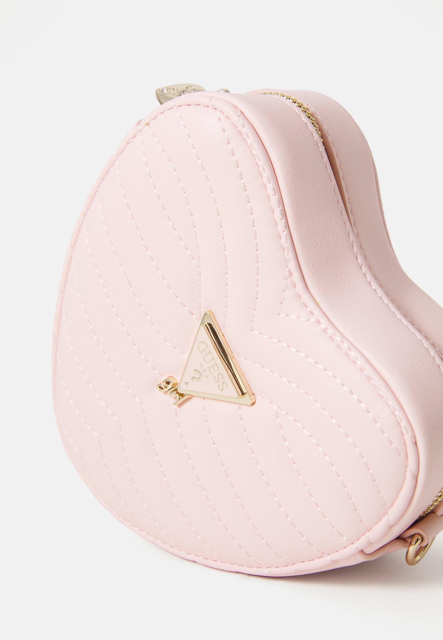 Borsa a tracolla Guess HEART BAG UNISEX - rosa zucchero