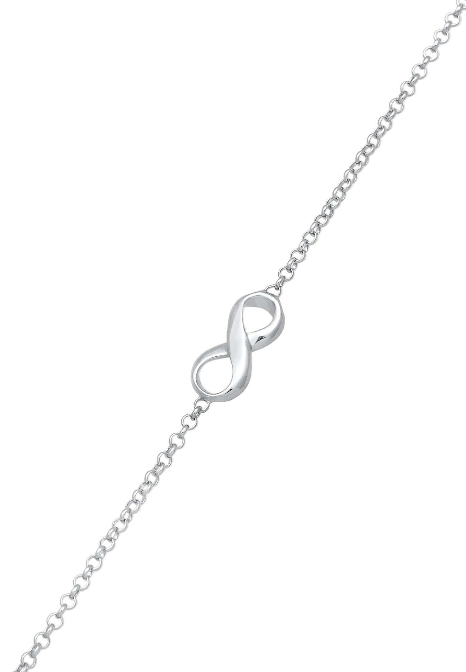 Elli Femmes chaîne à main symbole l'infini en argent sterling 925 plaqué or