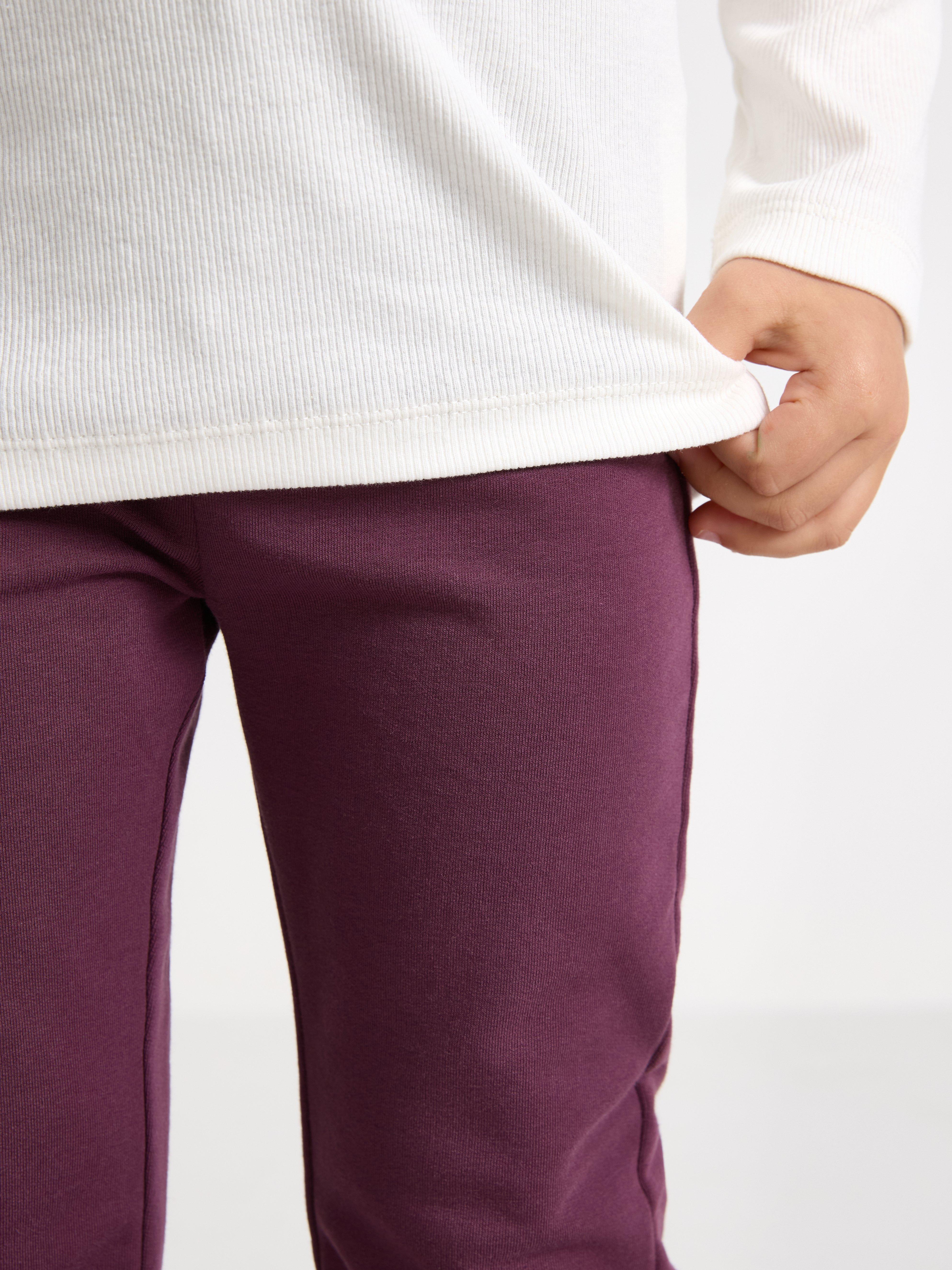 Leggings évasés à l'intérieur brossé lilas foncé poudré