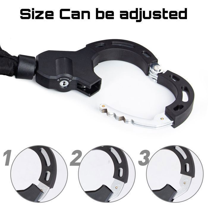Candado para patinete eléctrico con llaves para patinete eléctrico, bicicleta eléctrica, motocicleta, incluye 3 llaves.