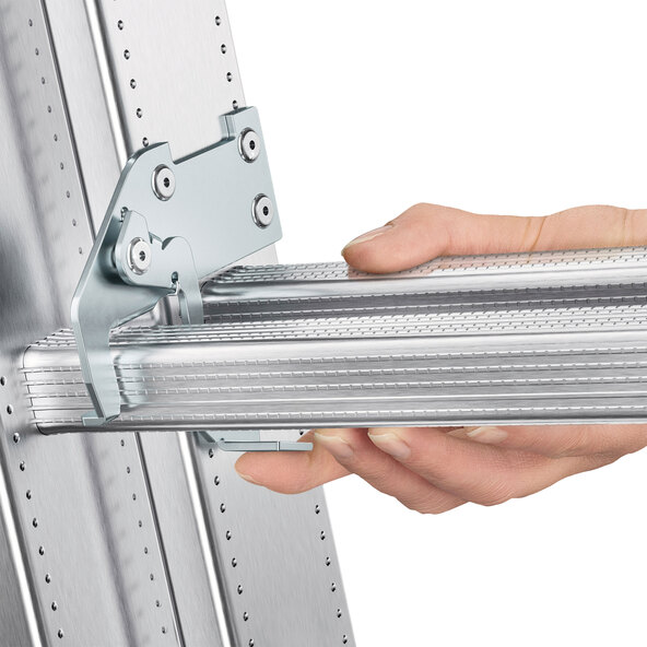 Scară combinată din aluminiu cu sistem LOT, 3 x 11 trepte