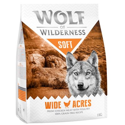 4 x 1kg Wolf of Wilderness Dry Dog Food - 3 + 1 Free!*