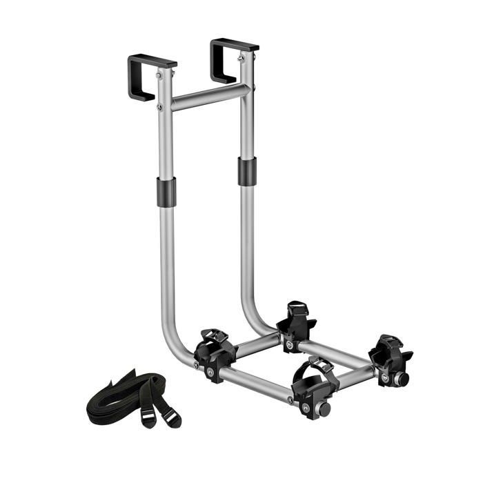 Portabicicletas Wiltec para autocaravanas – 2 piezas, capacidad de 30 kg – Aluminio y TPR – para caravanas/escaleras de techo – Todo terreno