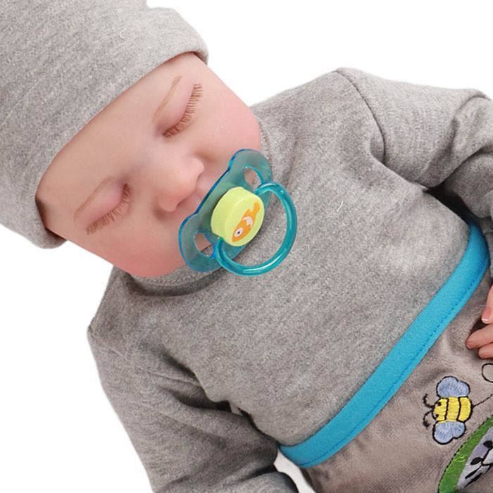 Muñecas Reborn de 19 pulgadas, muñecas realistas de silicona suave para recién nacidos durmiendo.
