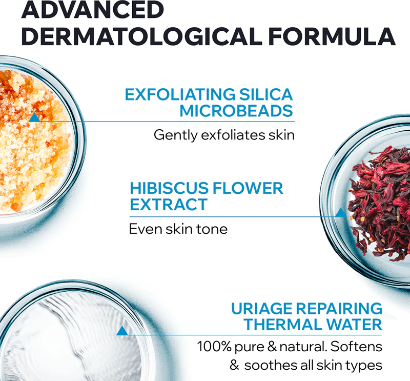Esfoliante facial suave em gel Uriage
