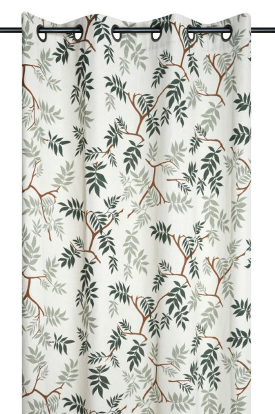 Zasłona botanys 140x260 cm, bawełna, motyw gałązki
