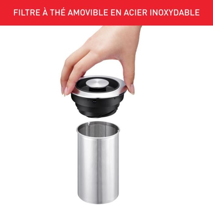 Bouilloire électrique et théière 2-en-1 TEFAL BJ750D10 - 5 réglages - Capacité 1,7 L - Infuseur inox