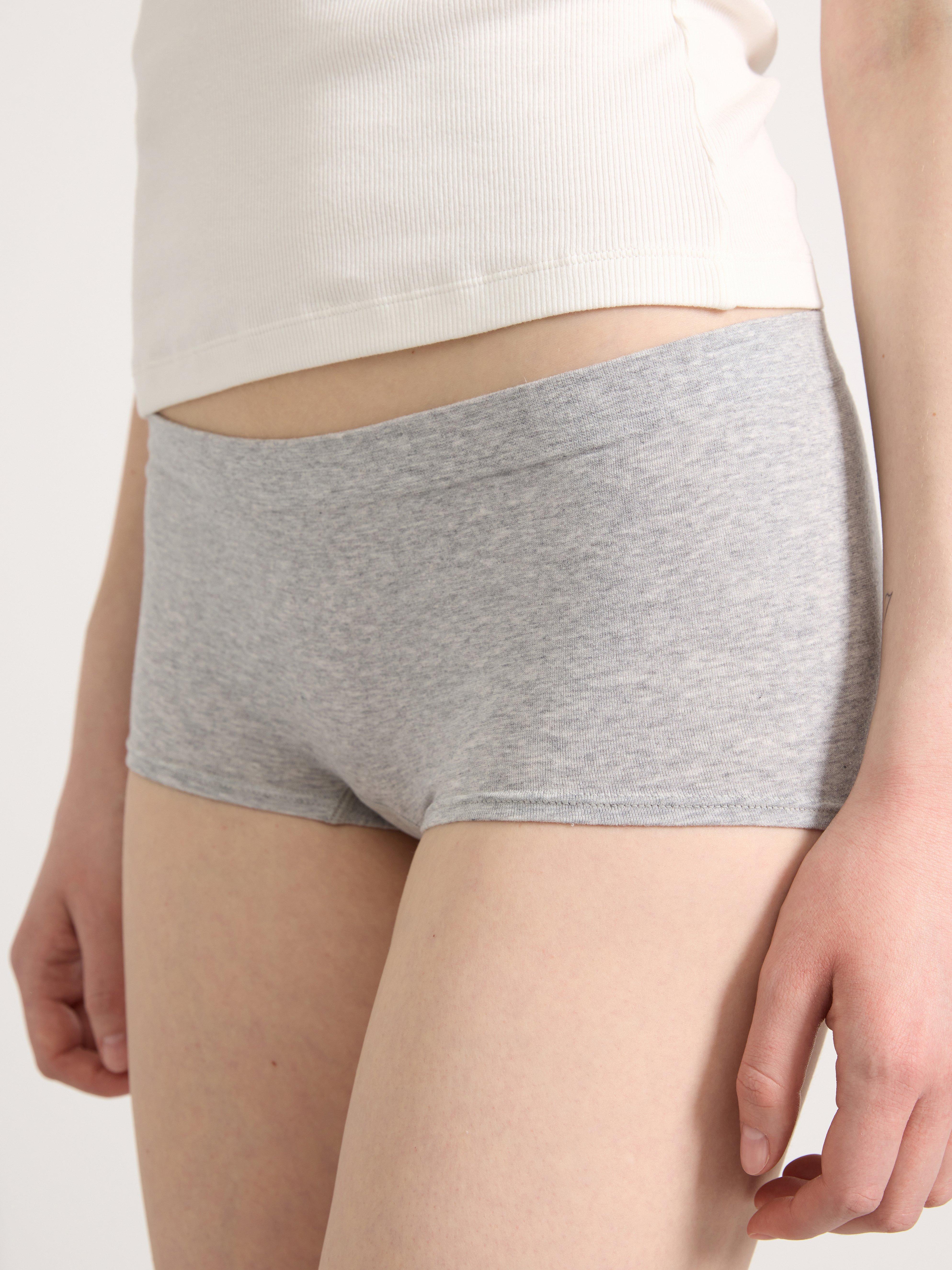Bezešvé boxerské tričko s normálním středním světle šedým melanžem