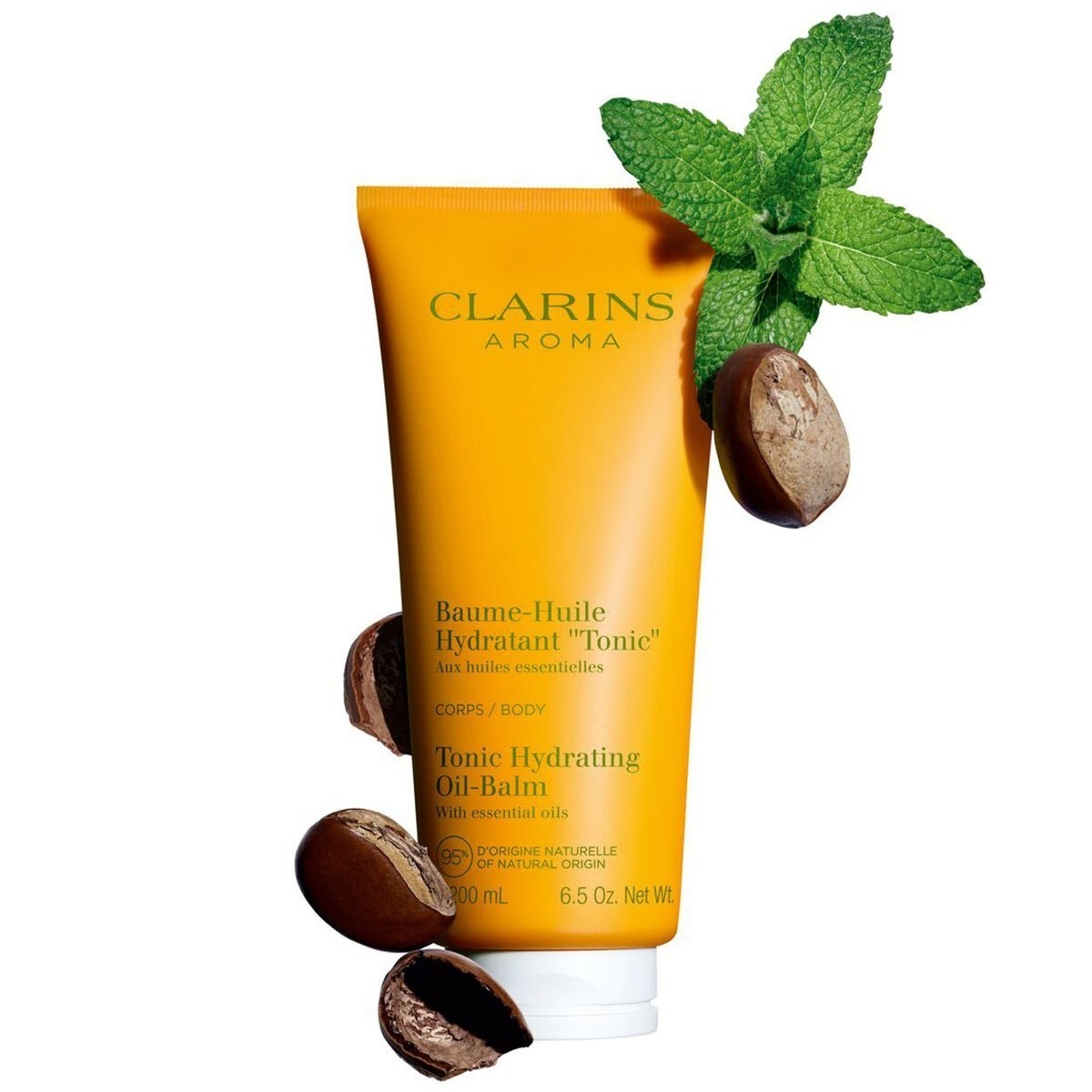 Clarins kūno sviestas „Aromaphytocare“ tonikas drėkinamasis aliejus-balzamas, 200 ml