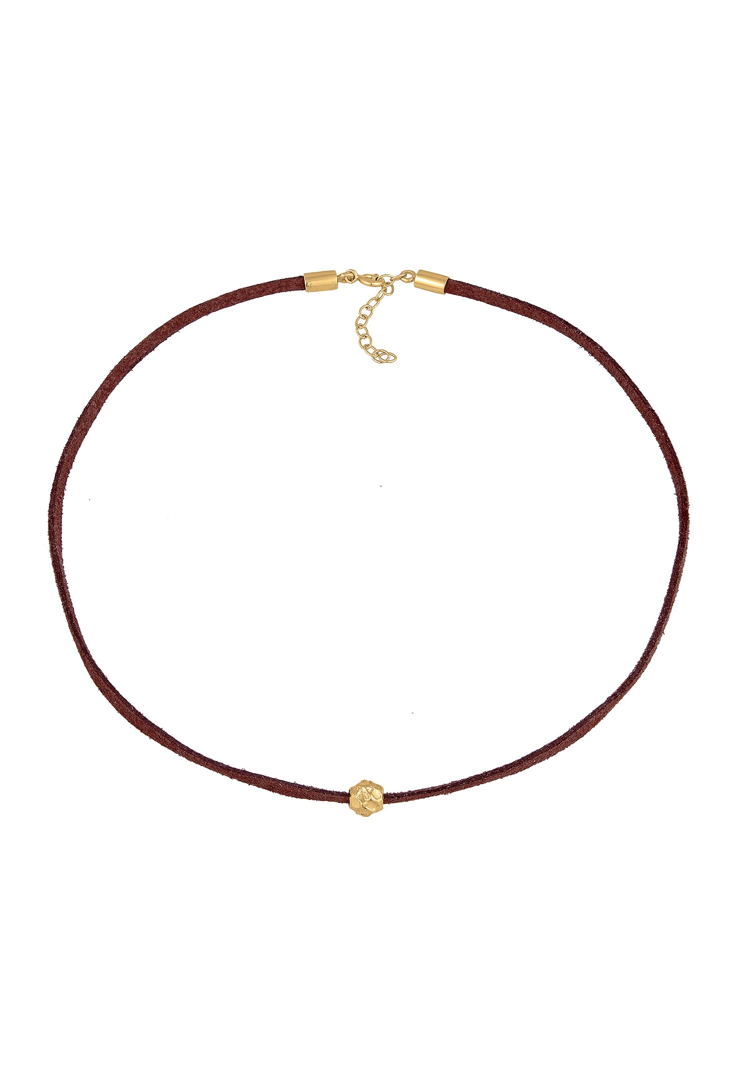 Elli Femmes Choker perle tendance avec cuir synthétique en argent sterling 925