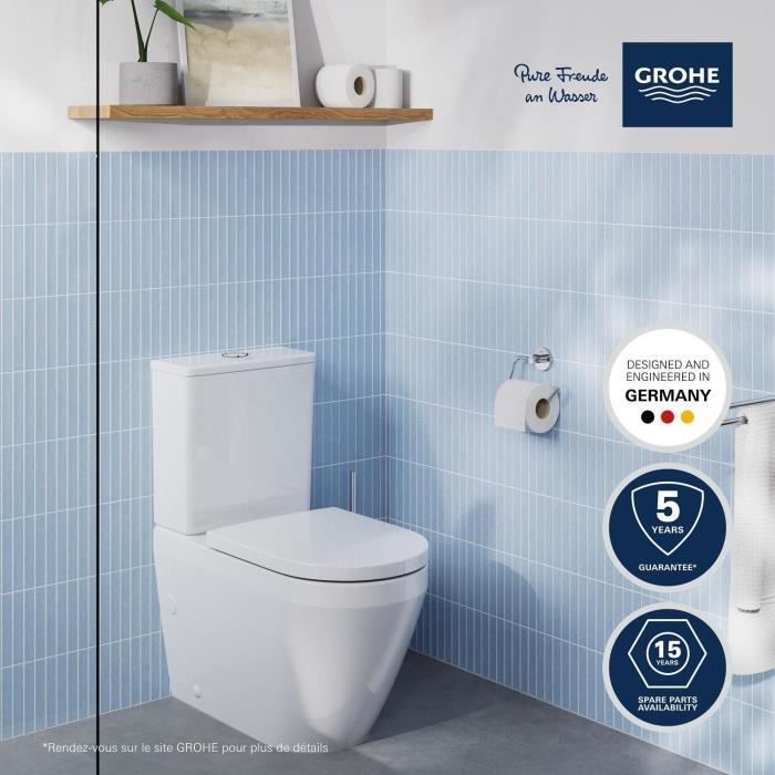 Vrijstaande toiletset - Horizontale afvoer - Randloos - GROHE Euro Ceramic (102 489 SH00)