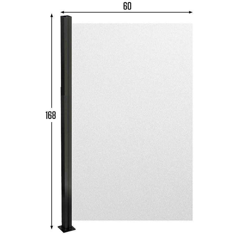 Glassplate Bredde 57,6 cm, røykfarget