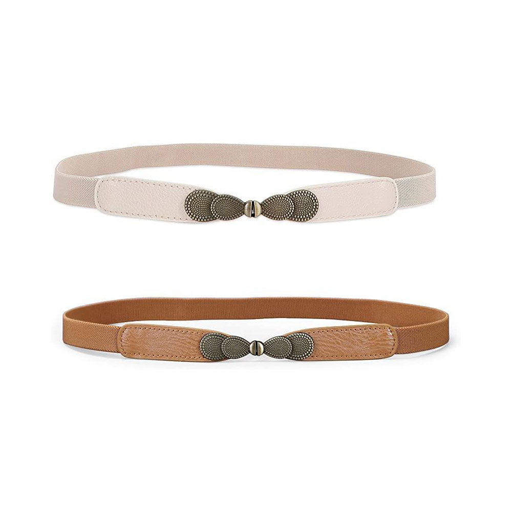 Ceinture fine élastique extensible pour femmes, idéale pour les robes, style rétro, par JASGOOD.