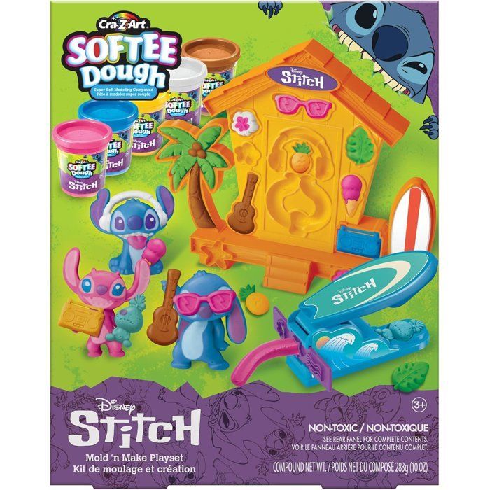 LEXIBOOK CRAZART - Kit para crear figuras de Stitch con arcilla de modelar suave y maleable.