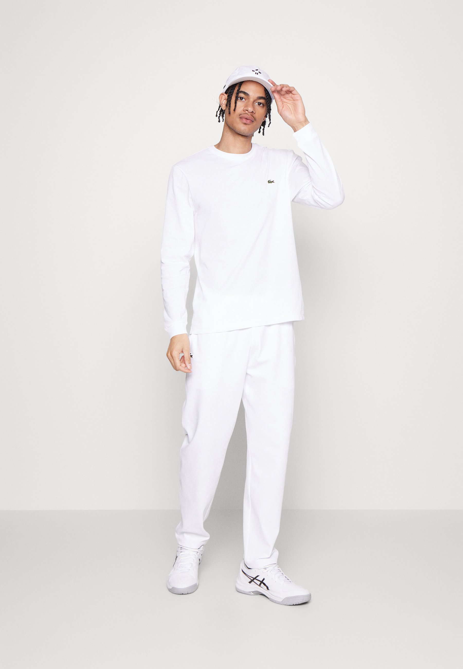 T-shirt sportiva a maniche lunghe Lacoste Sport in cotone - Maglia a maniche lunghe - bianca