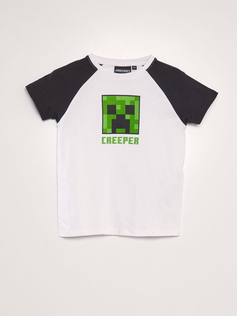 Koszulka bawełniana Minecraft - BIAŁA