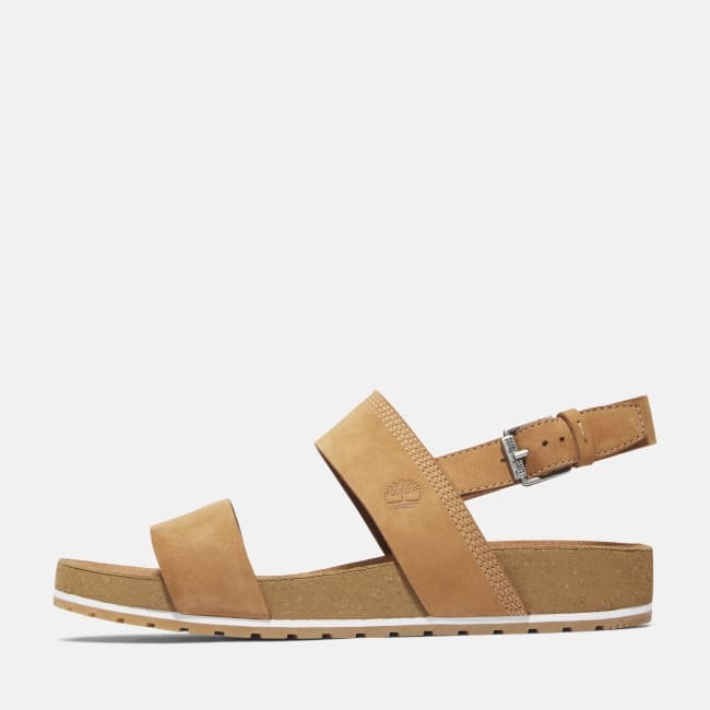Sandalo a Doppia Fascia Malibu Waves da Donna in                marrone chiaro