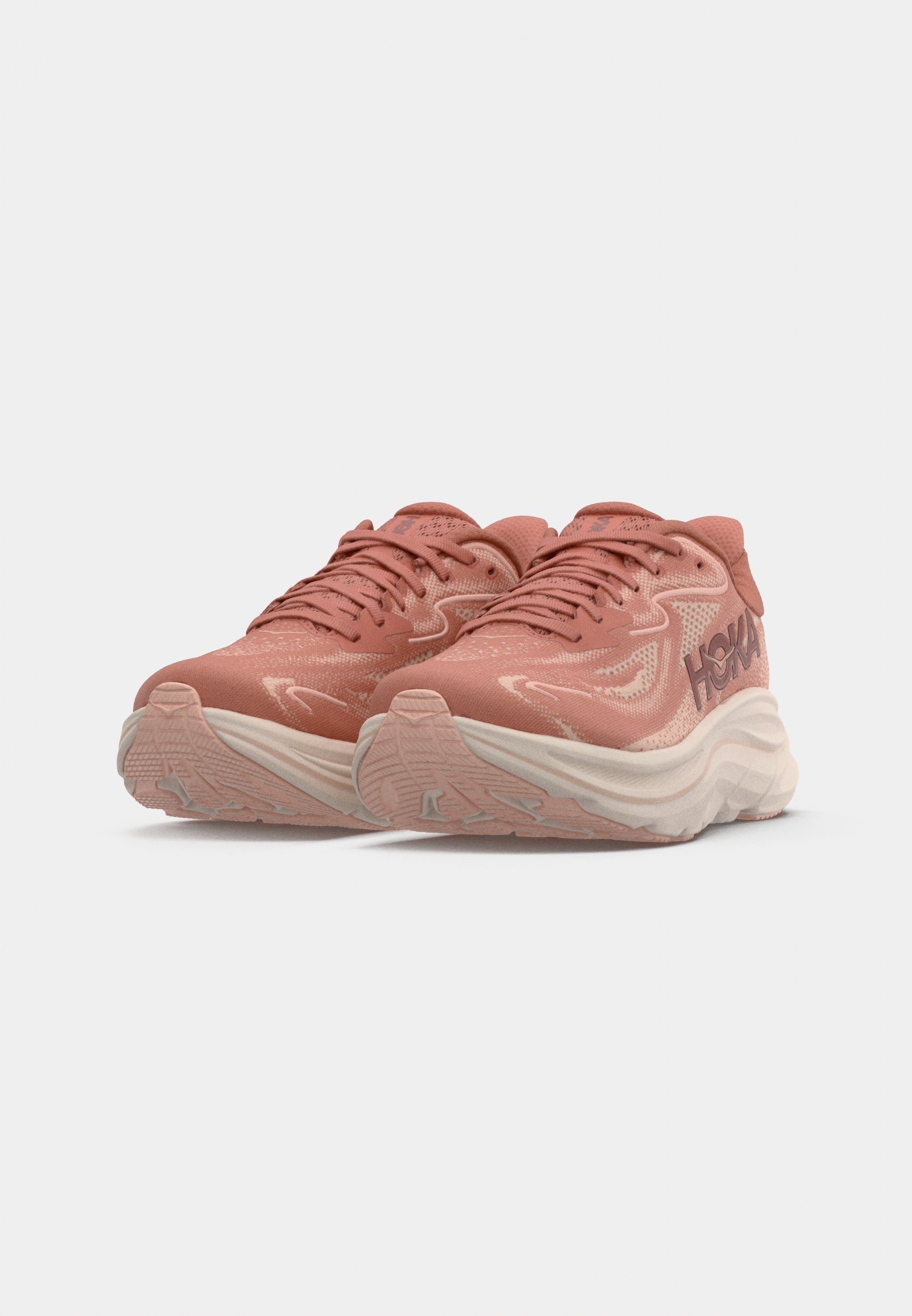 HOKA CLIFTON 10 - Straßenlaufschuhe - Blush/Rose Latte
