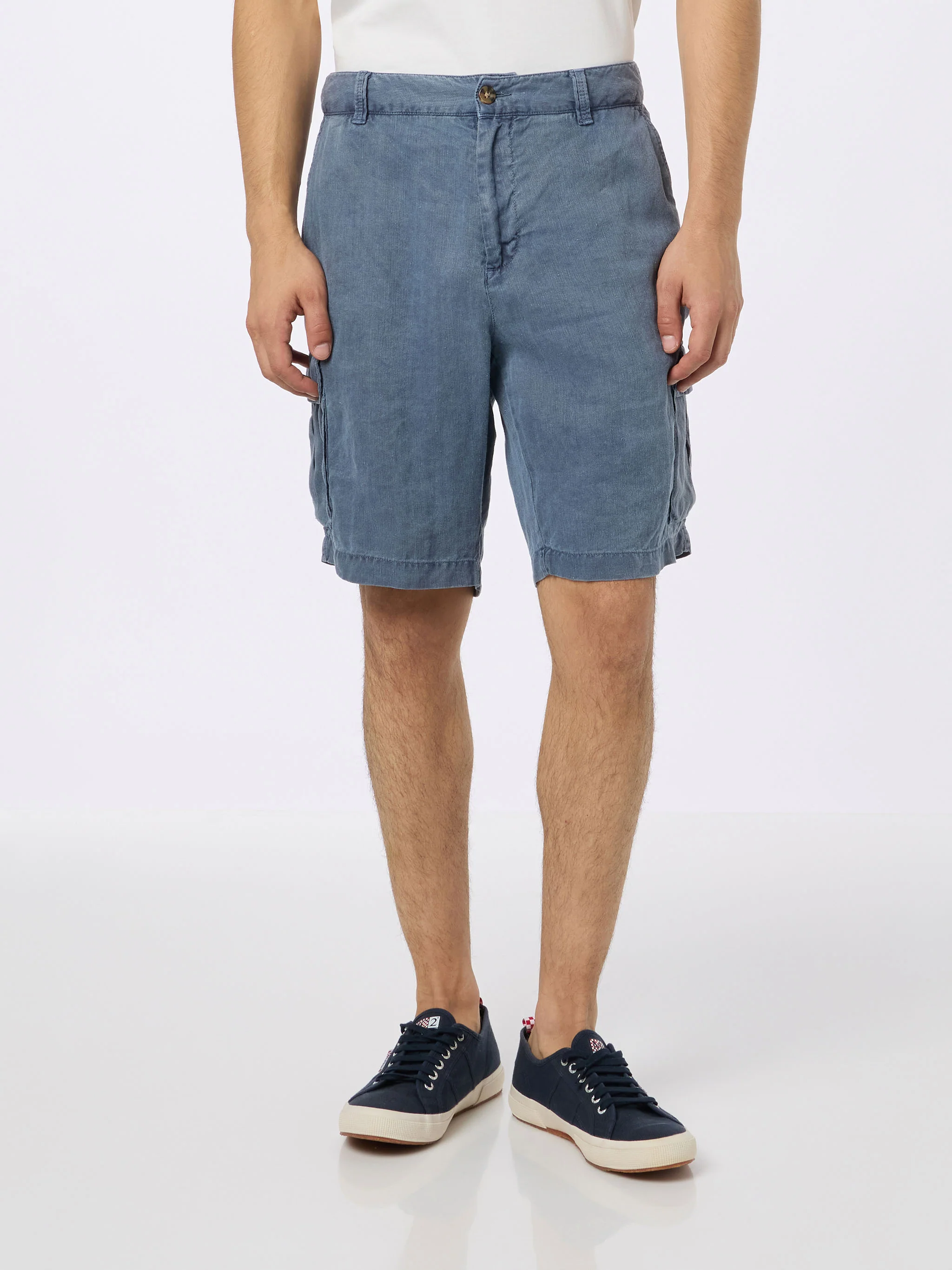 Herenbermudashorts van marineblauw linnen (Rodi)