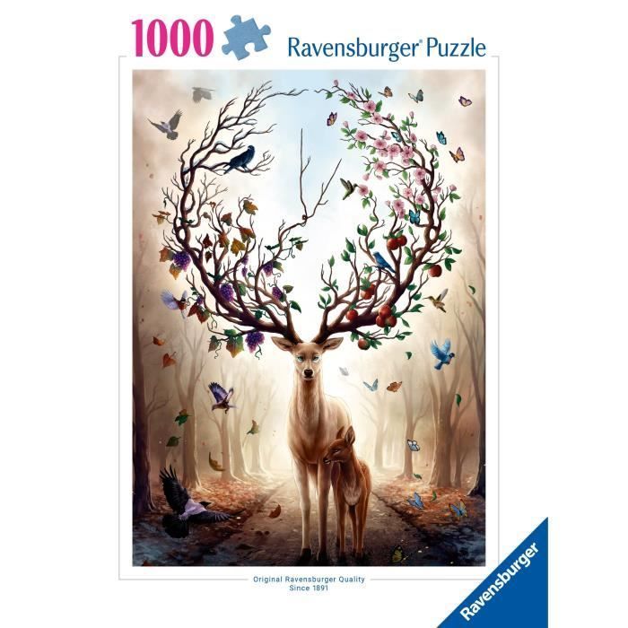 Puzzle 1000 pièces Cerf Fantaisie, Adultes et enfants dés 14 ans, Puzzle de qualité supérieure, 12000459, Ravensburger