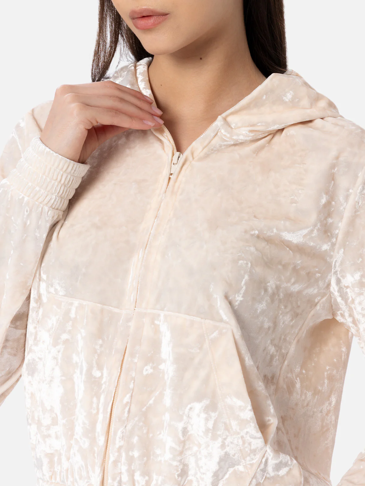 Jasmine Damen-Sweatshirt aus Chenille mit Reißverschluss