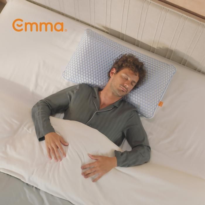 EMMA | Oreiller Emma Original Adapt Elite 40x70 cm | Mémoire de Forme Ergonomique | AirGrid® Ultra Respirant| Housse Lavable