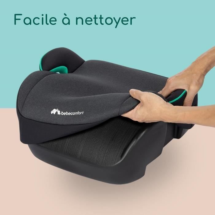 Seggiolino auto rialzato BEBECONFORT Manga i-Safe, Gruppo 3, con cintura di sicurezza, da 6 a 10-12 anni (36 kg), colore nero fumé.