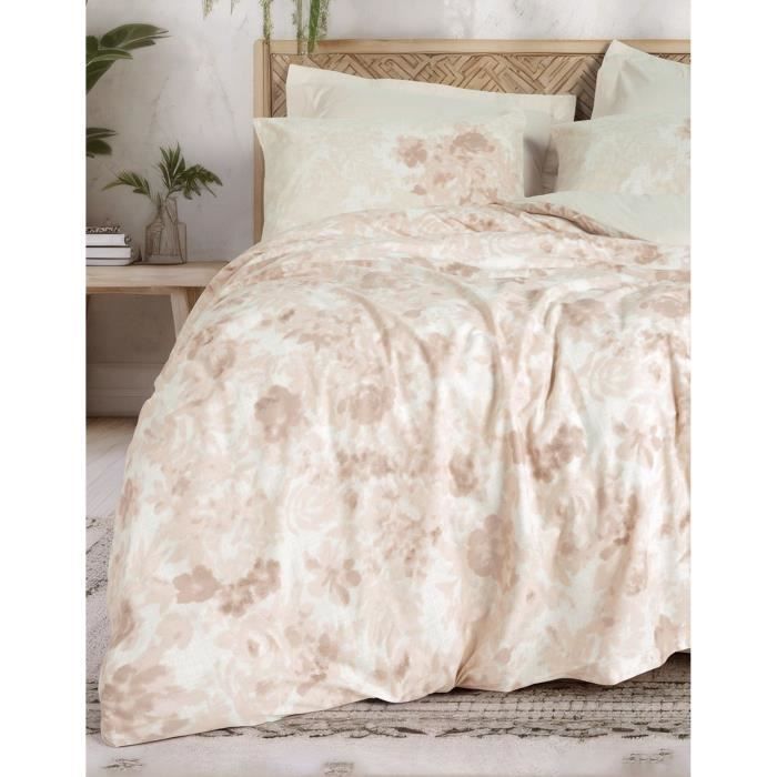 Sengesett - 1 dynetrekk 220 x 240 cm + 2 putetrekk 60 x 60 cm - 100 % forsterket bomull - Beige