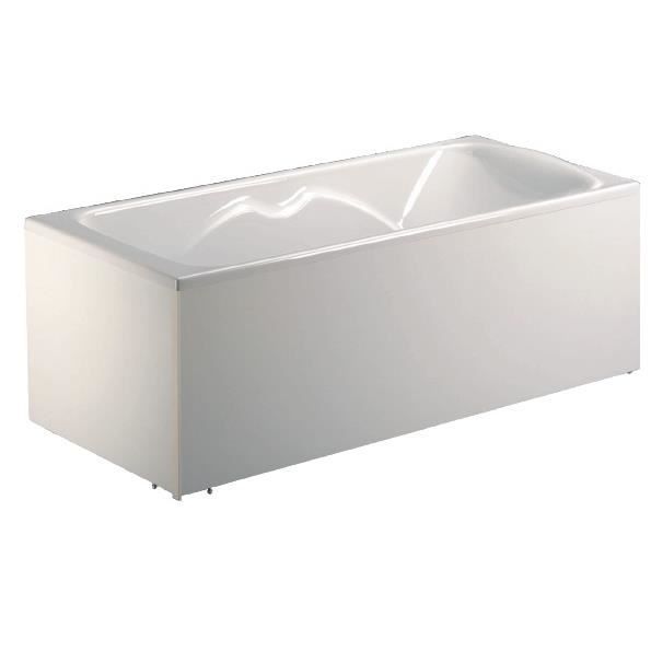 Bath apron - AQUARINE - 200394 - White melamine - 150x54 cm - Rectangular