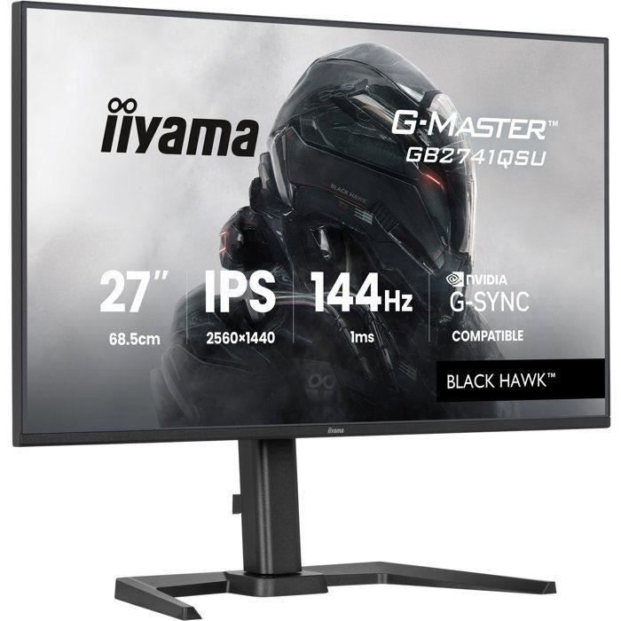 Gaming-PC-Monitor – IIYAMA – 27 Zoll – QHD – 144 Hz – IPS-Panel – 1 ms – Höhenverstellbar – G-Master Black Hawk 4 Hz