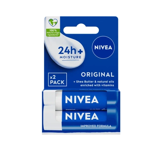 NIVEA zestaw pielęgnująca pomadka do ust Original 2 x 4,8 g
