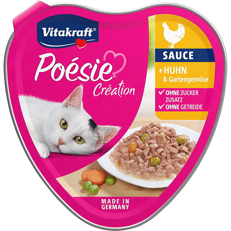 Alimento para gatos Vitakraft 85 g, pollo y verduras Poetry
