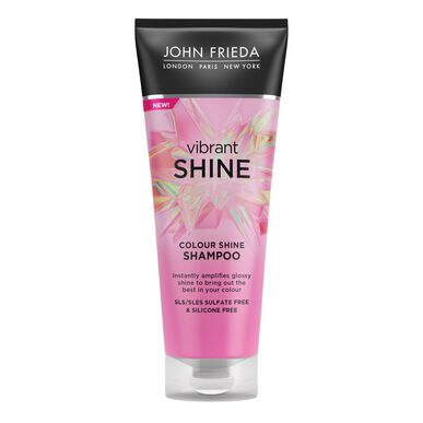 John Frieda Vibrant Shine Color -shampoo, intensiivisesti kosteuttava ja kirkastava shampoo, 250 ml