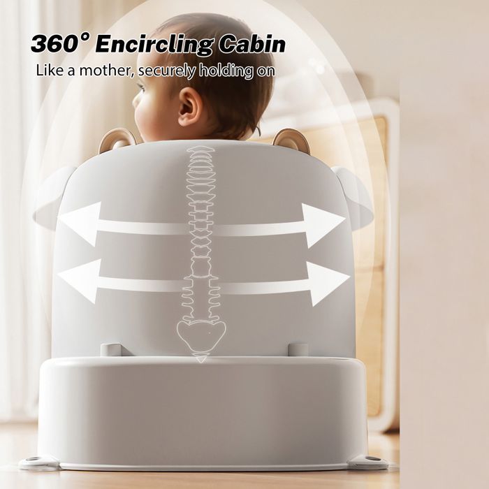 Anillo de baño para bebé con sensor de temperatura - Asiento de baño para bebé - 4 ventosas antideslizantes y cojines - Seguridad - A partir de 6 meses