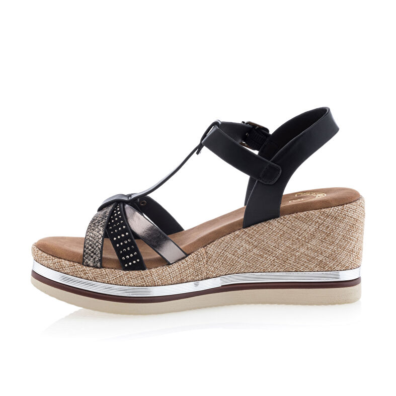 Sandalias negras para mujer / Zapatos de punta abierta