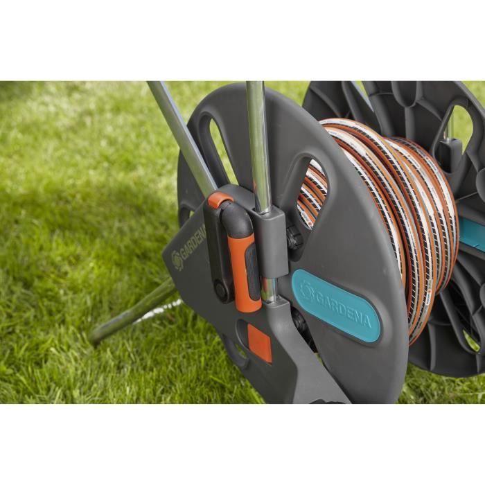 Enrollador de manguera GARDENA CleverRoll L con ruedas - Ideal para jardines grandes - 5 años de garantía