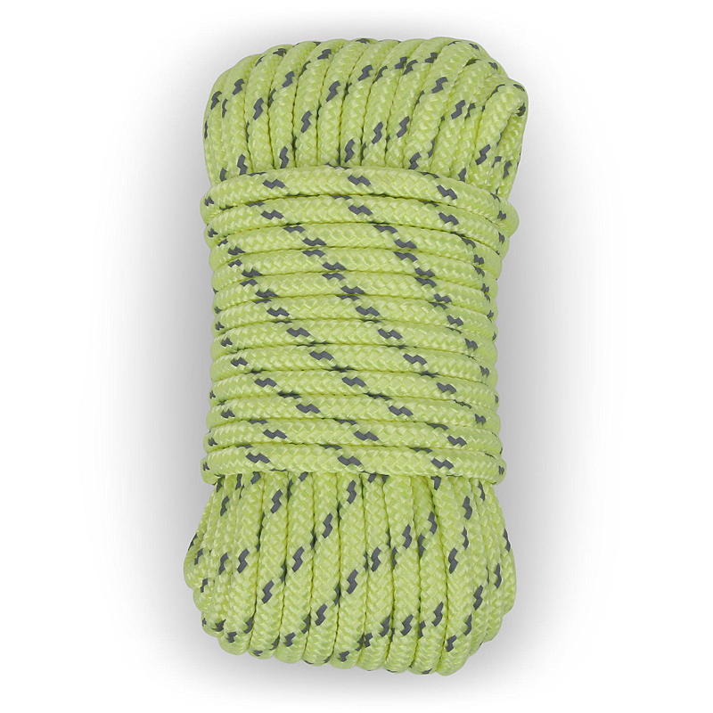Cuerda de trabajo de 6 mm, 15 m, PP amarillo, fluorescente