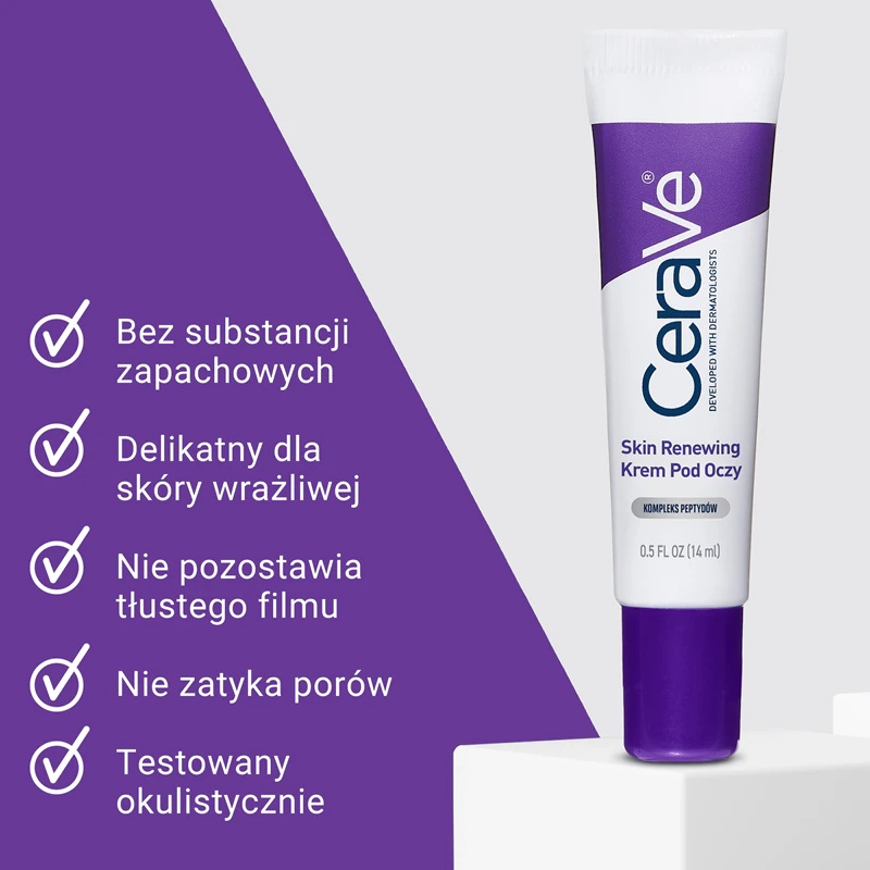 CeraVe Skin Renewing Eye Cream krema za oči, ki obnavlja zaščitno pregrado kože.