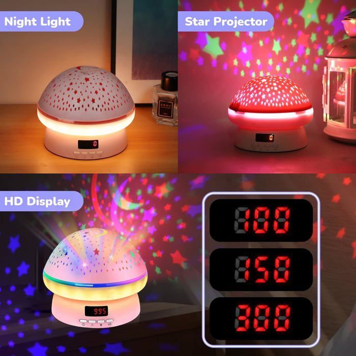 Jouets pour garçons et filles de 2 à 10 ans, projecteur d'étoiles rotatif, veilleuse, cadeaux d'anniversaire pour enfants