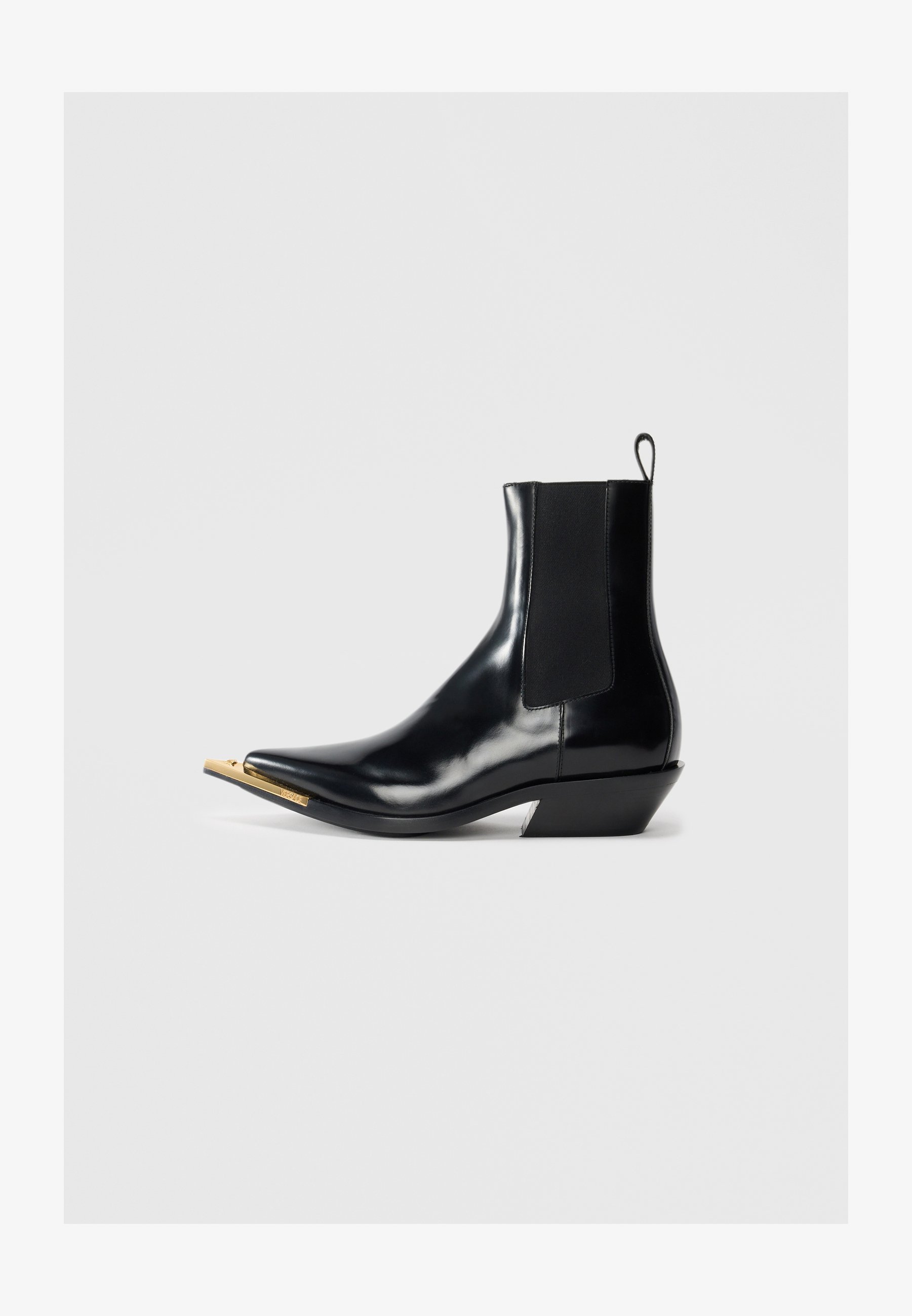 Klassische Versace Stiefeletten – schwarz/goldfarben