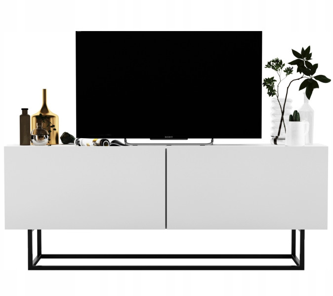 Szafka RTV Loft Industrialna komoda biała 120 cm