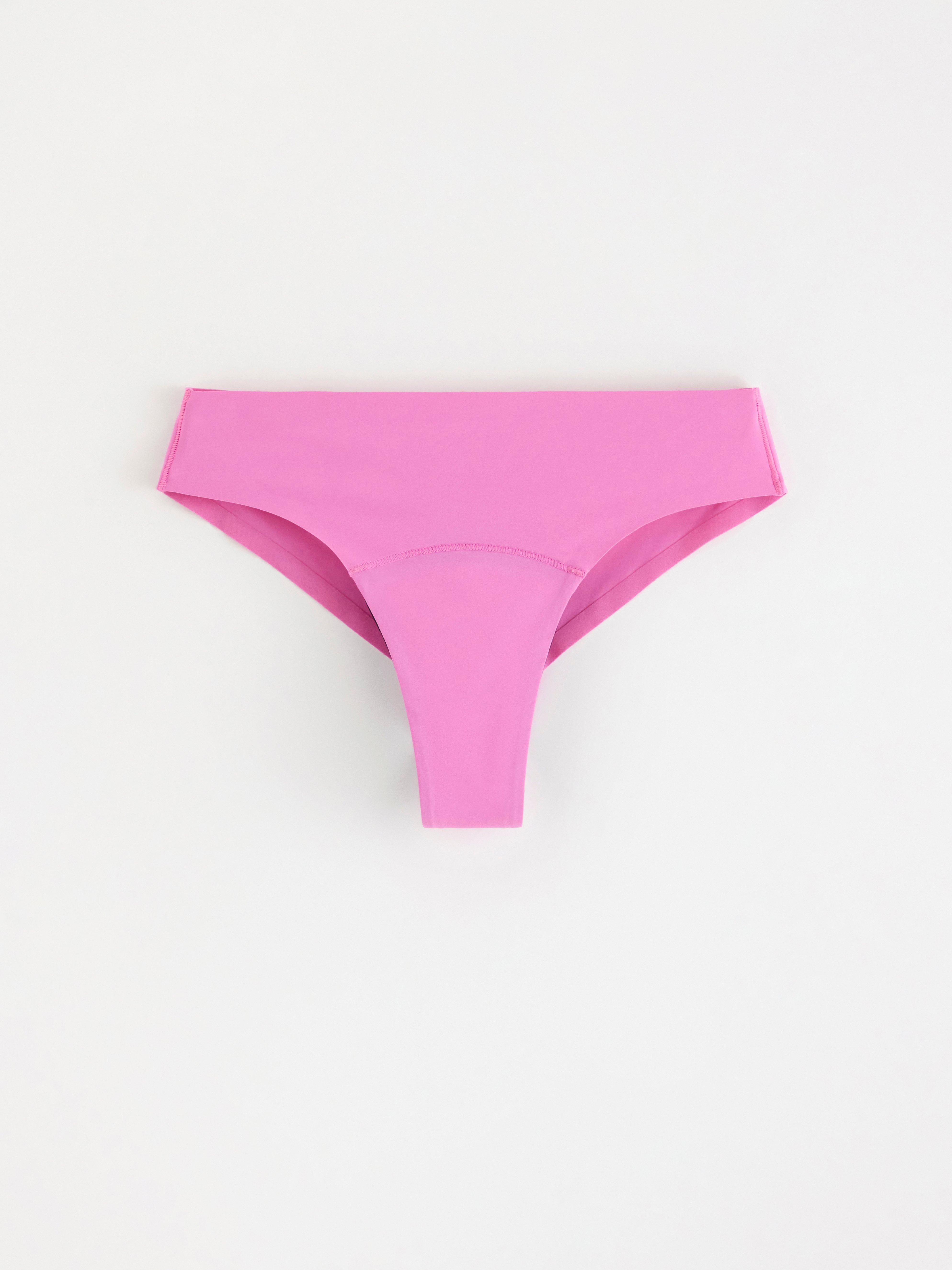 Lagano upijajuće menstrualne gaćice – brazilske – ženske inženjerski roze boje