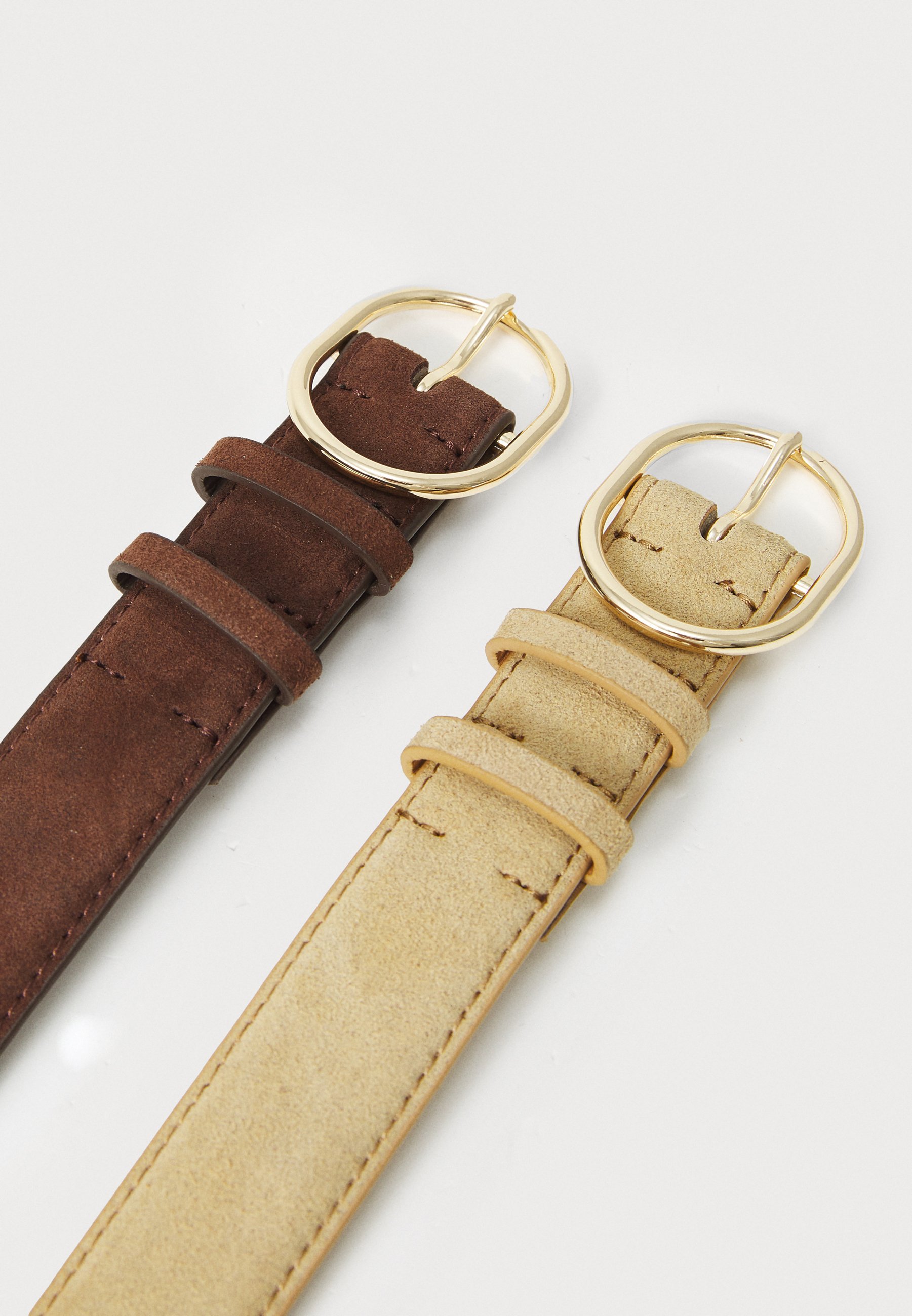 Anna Field Lot de 2 ceintures - beige/marron