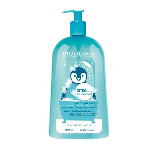 Bioderma ABCDerm żel do mycia ciała i włosów dla dzieci i niemowląt 1000 ml
