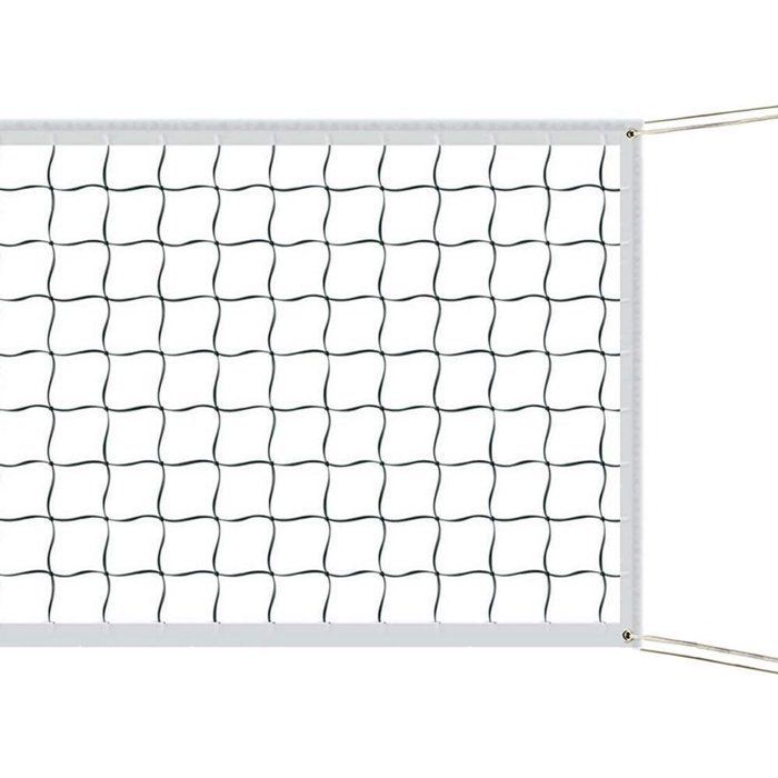 Red de voleibol deportivo - Red de repuesto - Tamaño estándar (9,5 m x 1 m) - Con alambre de acero - Paneles laterales reforzados