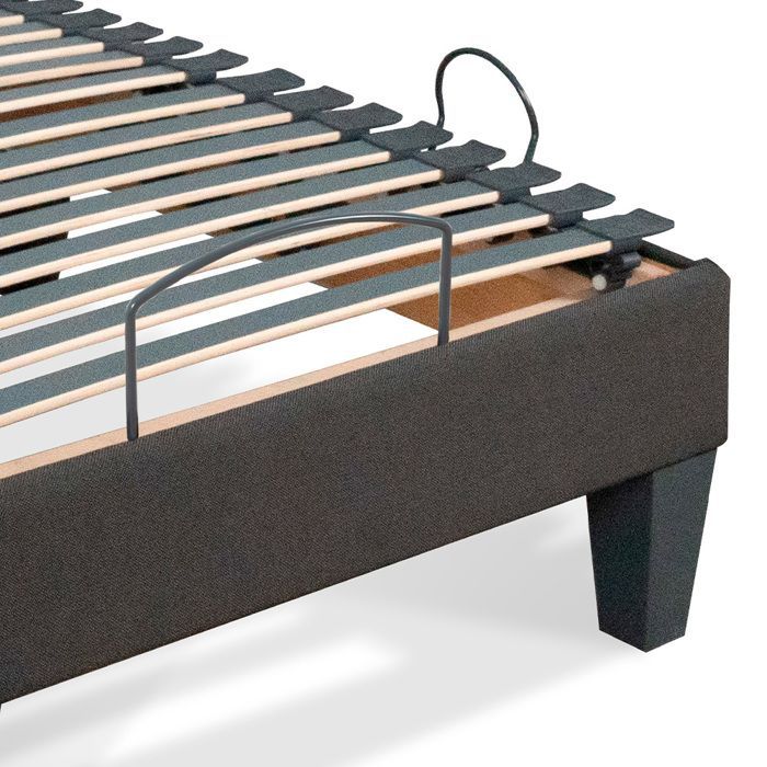 Set mit 2 elektrischen Rochereau-Bettgestellen, 2 x 90 x 200 cm, Lattenrost und Stützen