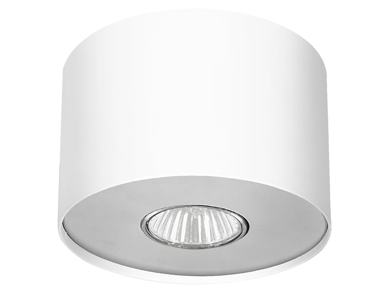 Plafon Point LED stalowy biały