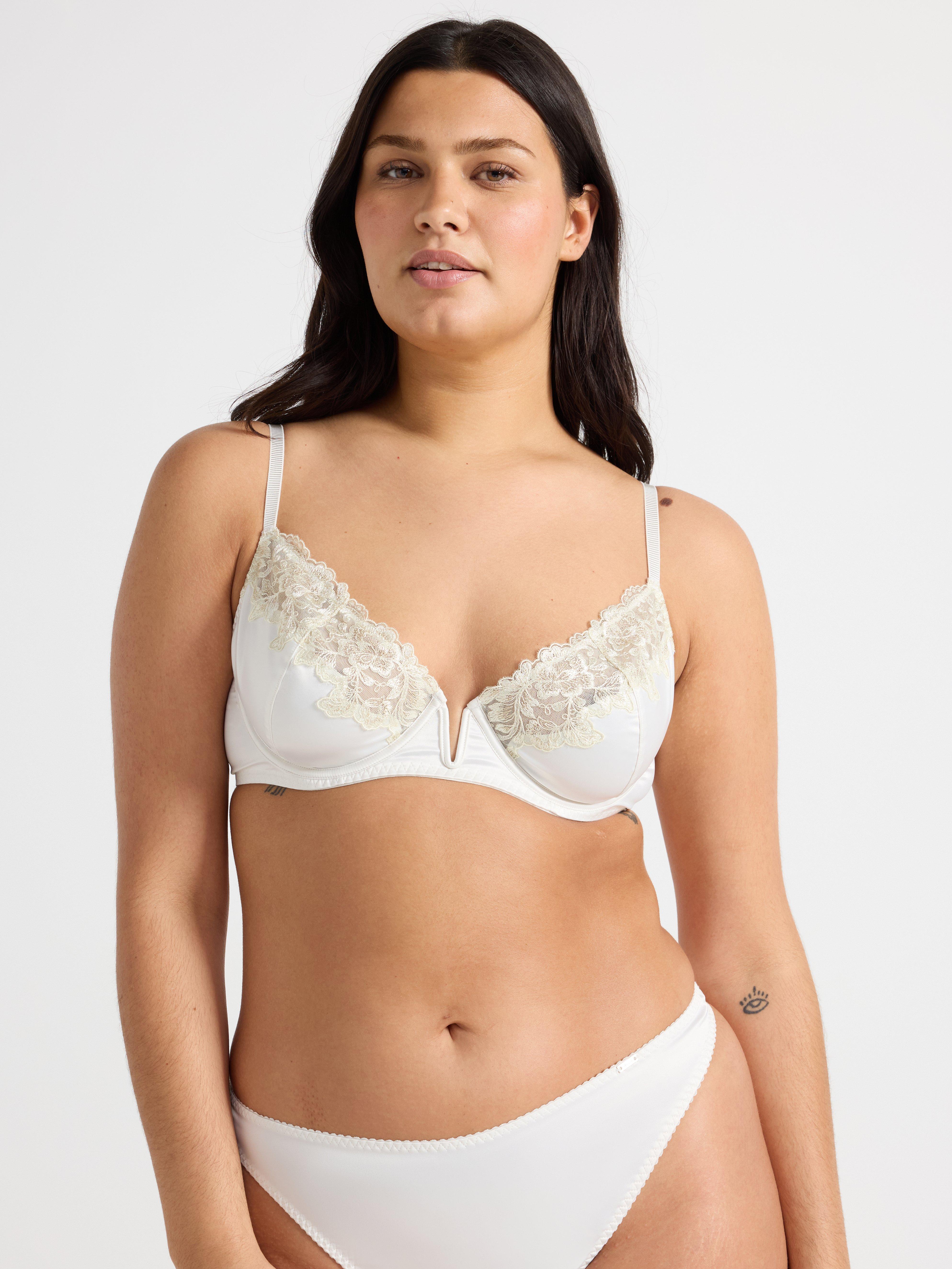 ella m – sujetador con aros sin relleno, blanco claro