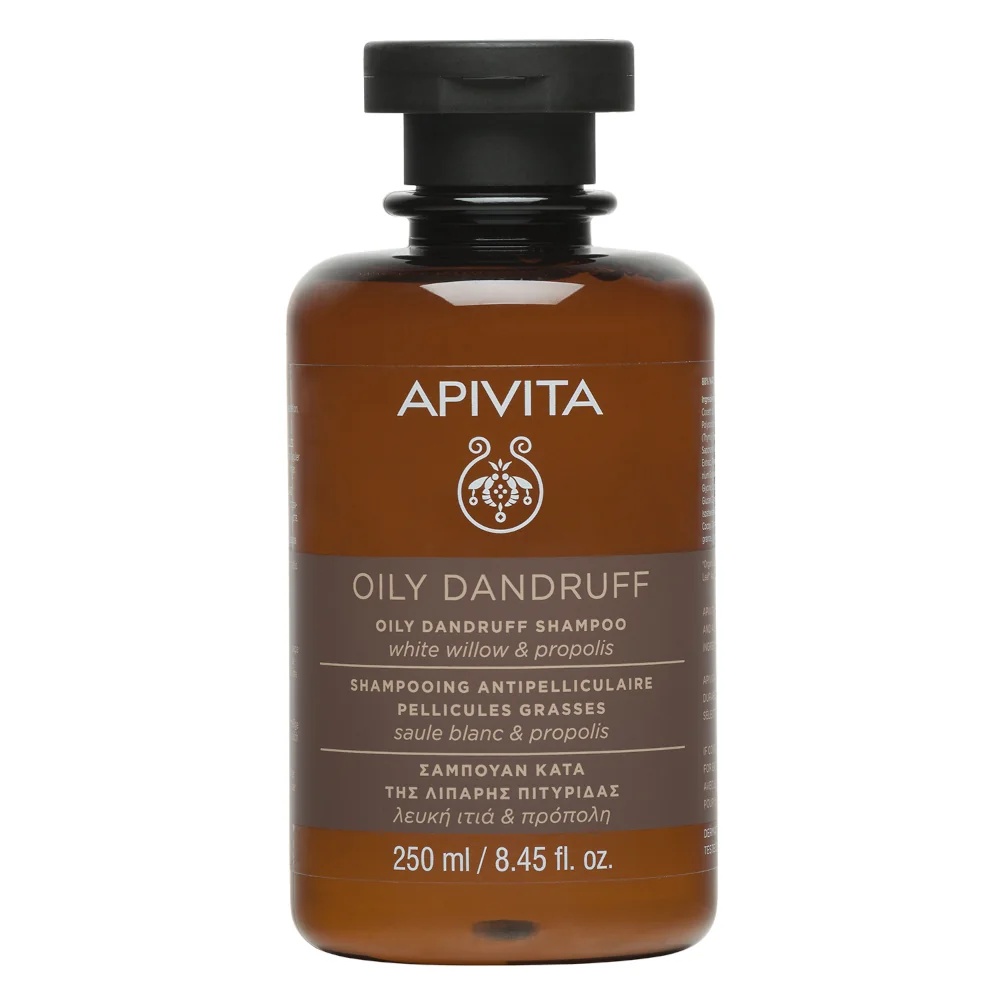 APIVITA Apivita Anti-vette roosshampoo met wilgenolie en propolis 250 ml met vetfosfor