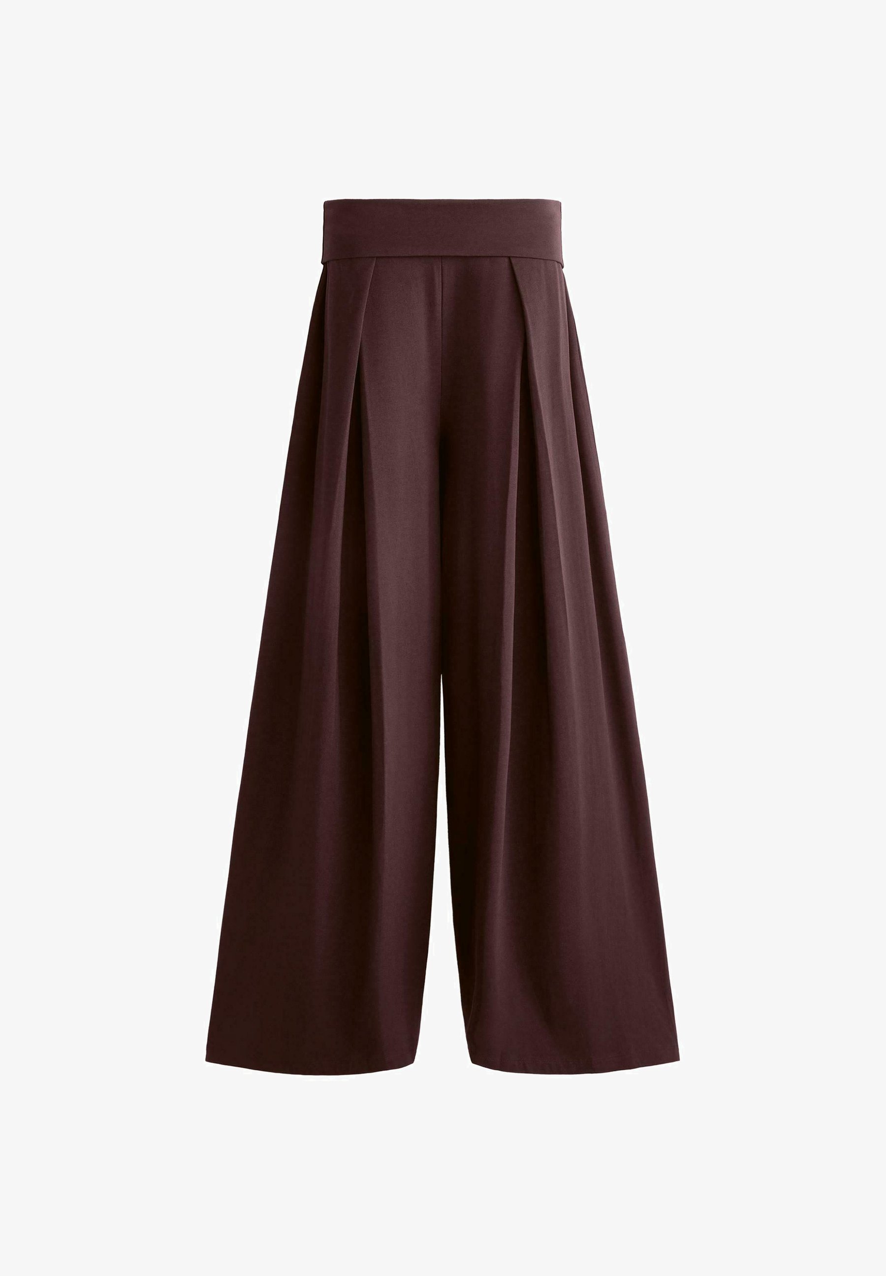 OYSHO Z KOPERTĄ - Spodnie - brązowe
